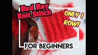 RED RAY KNIT STITCH ONLY 1 ROW FOR BEGINNERS CROP TOPS MESH CARDI HAT SCARF SWEATER ANA VANILA ARTS [upl. by Pisano]