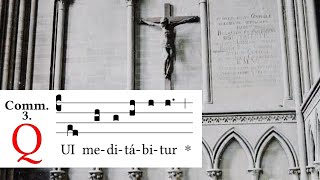 Ash Wednesday Communion  Qui meditabitur  Latin Gregorian Chant [upl. by Yelwar]