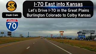 Lets Drive East on I70 into Kansas and Central Time from Burlington Colorado to Colby Kansas [upl. by Ennylcaj593]