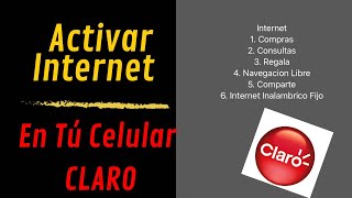 Cómo Activar Paquete de INTERNET en Claro y buscar Tú número ✅ [upl. by Jack785]