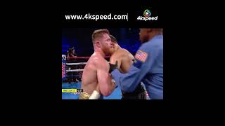 Canelo Alvarez vs Gennadiy GGG round 3 part 33 boxing canelo alvarez ufc ppv mma foryou fyp [upl. by Corabelle]