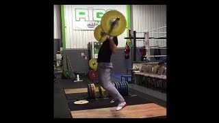 Squat clean no hands snatch 50kg including fails [upl. by Dnivra]