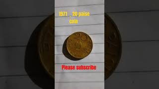 1971  ka 20 paise coin 🪙🪙🪙🪙🪙🪙 [upl. by Arias]