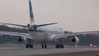 HD Kuwait Airways Airbus A340300 take off at GenevaGVALSGG [upl. by Daryn]