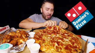 Dominos Pizza amp Wings MUKBANG [upl. by Nessa510]