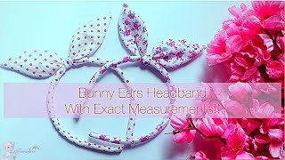 How to make headband from old clothDiy Bunny Ear HeadbandRabbit ear hairbandHair accessoriesDIY [upl. by Einaffyt]