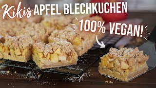 Dieser Kuchen ist komplett vegan 🌱  leckerster Apfel Blechkuchen ohne Ei  Kikis Kitchen [upl. by Alessandro]