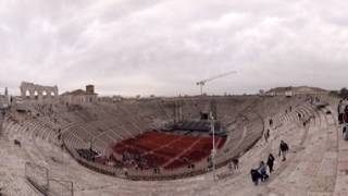 360 video View of Verona Arena Verona Italy [upl. by Ogirdor]