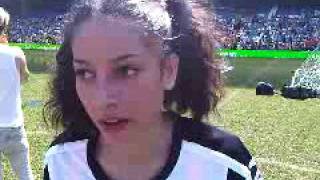 Mz Bratt Celebrity Soccer Six at Chelsea FC Interview [upl. by Thurston119]