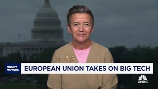 EUs Vestager on Apple Google fines [upl. by Bigler]