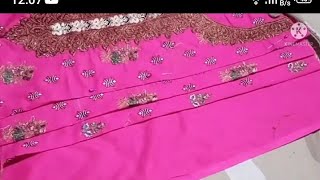 Side pleates wali kameez ki cutting  New Style Designer Side Pleated frock cutting stitching [upl. by Noval503]