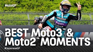 Best Moto3™ amp Moto2™ moments 👑  2024 JapaneseGP [upl. by Namia]