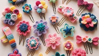 Crochet Knitted Hair Pins  Shear Ideas  artist desighn ideas art crochet virel india [upl. by Qerat825]