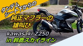 Z250純正マフラー音タンデムシート下よりin鈴鹿スカイライン [upl. by Botti]