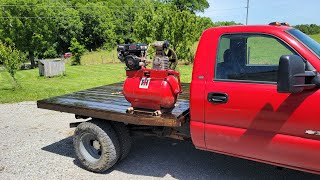 Gooseneck hitch install Treating wood with motor oil Wooden flatbed [upl. by Shelli]