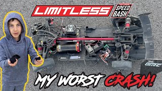 Arrma Limitless 137mph CRASH [upl. by Sanderson]