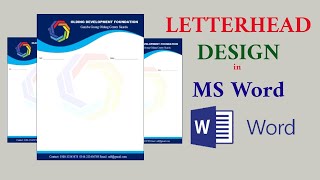 How to Make Letterhead Design in Microsoft Word  Printable Letterpad Design letterheaddesign [upl. by Nrevel735]