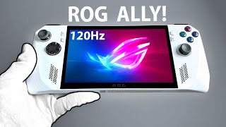 The ROG ALLY Unboxing  Future of Gaming Handhelds 120Hz Experience [upl. by Sura250]