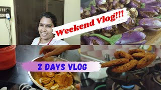 PRODUCTIVE WEEKEND VLOG 2021 2 DAYS VLOG  Multi Cuisine recipes  Udupi Rasam  Gutti vankaya [upl. by Cyndie597]