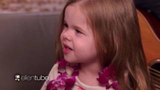 Adorable 3 years old Claire with Moana Star Aulii Cravalho Sing How Far Ill Go [upl. by Lerud]