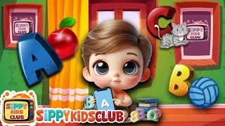 Nursery rhymes and phonic songs for toddlers A FOR APPLE Sippy kids club  Kids Learning Tv abcd [upl. by Nyllewell94]