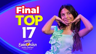 Junior Eurovision 2024  My Final Top 17 Before The Show [upl. by Aihseuqal]