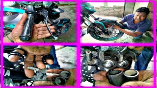 How To Repair Jammed Disc Brake Pistons Of Motorcycle in yamaha fzsv2 [upl. by Halimaj]