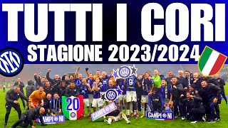 TUTTI I CORI DELLA STAGIONE  Inter Campione D Italia  Cori Inter  Testo 🖤💙 [upl. by Seve]