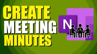 How To Create Meeting Minutes In OneNote Best Method [upl. by Elata417]