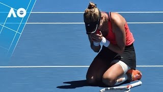 Pliskova v LucicBaroni match highlights QF  Australian Open 2017 [upl. by Kciderf]