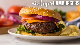 JUICY Air Fryer Burgers  The Recipe Rebel [upl. by Ellimak]