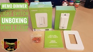 Wemo Dimmer Light Switch  Unboxing Demo amp Setup [upl. by Aneeuqal]