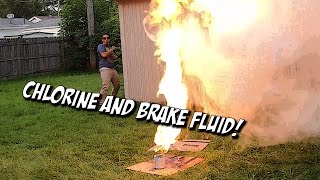 Chlorine and Brake Fluid  Making Fire 83116 [upl. by Elohc]