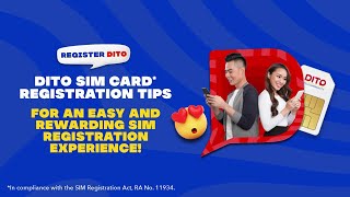 DITO SIM Card Registration Tips DITO SIM Card Registration Troubleshooting Tips [upl. by Dorran]