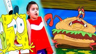 Krabby Patty Creature Feature 😱 SpongeBob and Dominika [upl. by Glad]