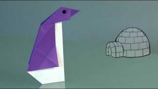 How to Make a paper Penguin origami [upl. by Yslek]