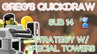 GREGS QUICKDRAW NEW BADLANDS 2 STRATEGY  Tower Defense Simulator [upl. by Wynny]