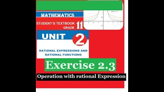 Mathematics Grade 11 Unit 2 Exercise 23 and Activity 24 Girma21​ [upl. by Hannavahs]