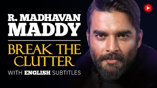 ENGLISH SPEECH  R MADHAVAN Break the Clutter English Subtitles [upl. by Aleakcim]