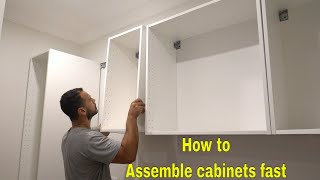 How to assemble Ikea kitchen cabinet  DIY [upl. by Jarvey]