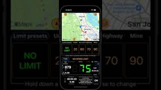 Toggle driving range monitor off and on in Speedometer 55 app [upl. by Debarath]