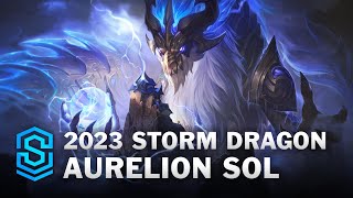 Storm Dragon Aurelion Sol Skin Spotlight  League of Legends [upl. by Tecu40]