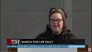 2022 March for Life Katie Shaw Down Syndrome Advocate [upl. by Arytal803]