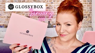 WELL THIS SURPRISED ME UNBOXING GLOSSYBOX JANUARY 2021 BEAUTY BOX [upl. by Adianes624]