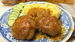 Saftige Frikadellen in Sauce gebacken 😋 RindfleischFrikadellen Rezept macht alle glücklich [upl. by Borras]