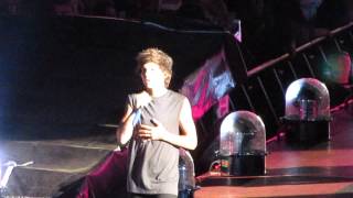 One Direction 1DRock Me Harry messes up lyrics lol MetLife Stadium 8514 [upl. by Ibbie]