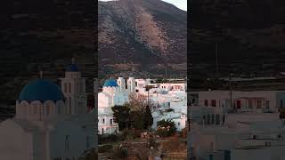 Apollonia greece sifnos cyclades greekislands travel traditional aerialvideography church [upl. by Hsakaa531]