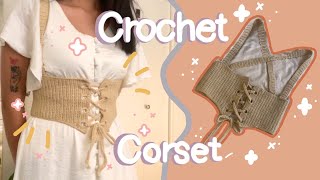 How to Make Crochet Corset  Beginner to Intermediate  Free Pattern ╰°▽°╯ [upl. by Leelaj]