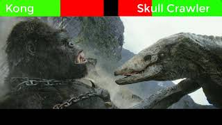 King Kong Vs Skullcrawler With HealthBars [upl. by Nahtaj58]