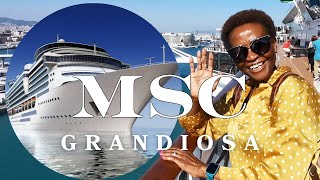 FIRST TIME ABOARD THE MSC GRANDIOSA CRUISE SHIP [upl. by Schlesinger]